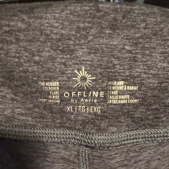 Aerie Blue and Black Flare Pants - Picture 2 of 5